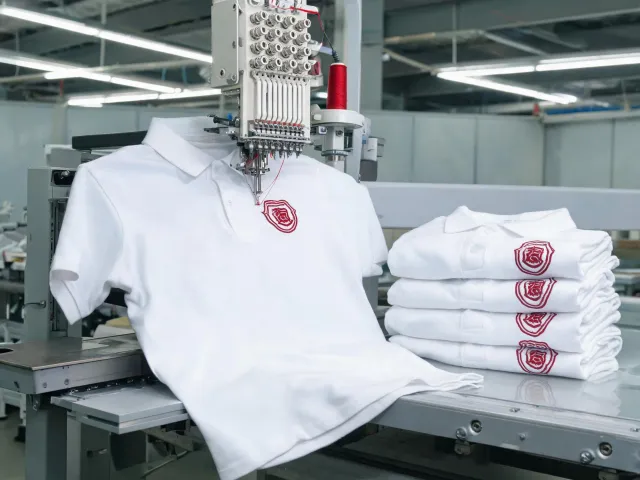 Embroidered apparel production